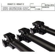 SR Suntour NCX Bicycle Suspension Seat Post with Standard Spring,Specification 30.8*400mm