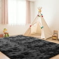 thumbnail image 6 of CozyDesg 5ft x 8ft Area Rugs, Soft Fluffy Area Rugs Floor Mat Floor Rugs for Living Room Bedroom Modern Decor Carpet, Blak Gray, 6 of 7