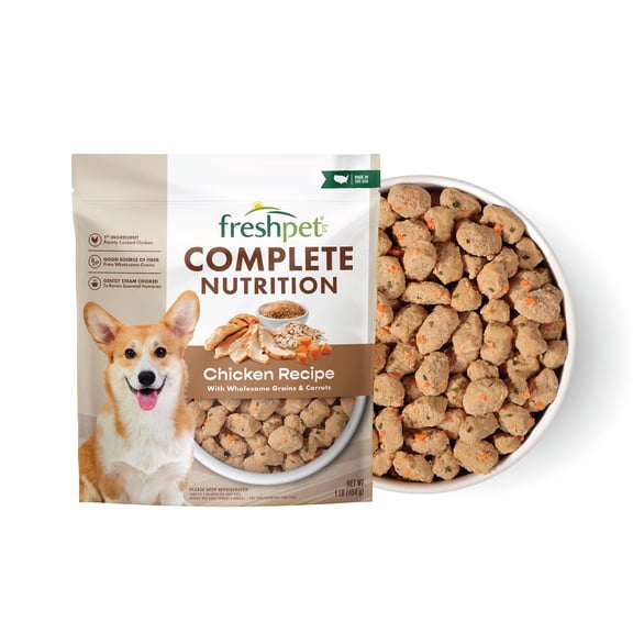 Freshpet Fresh Dog Food Complete Nutrition Chicken Recipe 1lb