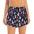 thumbnail image 4 of Lsque Christmas Critters Delight Printed Women's Running Shorts with Liner Pockets,Elastic Quick Dry Workout Athletic Gym Yoga Shorts,Womens High Waist Shorts-, 4 of 9
