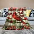 thumbnail image 2 of BCIIG  Cardinals Blanket Red Birds Throw Blanket Plush Blankets Bedding for Valentine's Day Christmas Day Soft Sofa Decor  White, 2 of 6