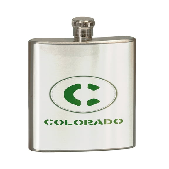 KuzmarK 6 oz. Stainless Steel Pocket Hip Liquor Flask - Colorado Colorado