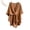 Brown, variant on Women's Fleece Drape Shawl with Loop Brooch, Soft Open Front Poncho Solid Color Elegant Knitted Shawl