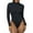 Black, variant on semimay women's autumn and winter bottoms long sleeved zipper bodysuit