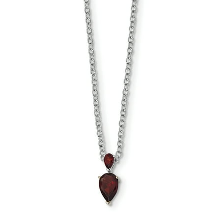 Face Garnet 925 Silver Pendant - 925 Sterling Silver 14k Accent Red Garnet Chain Necklace Pendant Charm Gemstone Gifts For Women For Her