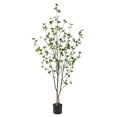 thumbnail image 6 of Nafresh 5ft Minimalist Faux Citrus Tree, 60" Realistic Artificial Citrus Tree with Lifelike Leaves and Trunks for Home Office Living Room Bedroom Porch Indoor & Outdoor Decor, 6 of 7