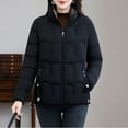 thumbnail image 6 of FDGIU Women's Quilted Jacket - Long Sleeve Full Zip Lightweight Insulated Coat, Plus Size Casual Winter Outerwear with Pockets, 6 of 7