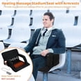 thumbnail image 3 of Siège de Stade de Massage Chauffant, Chaise de Gradins Inclinable avec Soutien du Dos et des Bras, Coussin de Siège Chauffant avec Température Réglable et Mode de Massage, Coussin de Siège d'Hiver Portable pour le Camping, la Pêche sur Glace, 3 of 8
