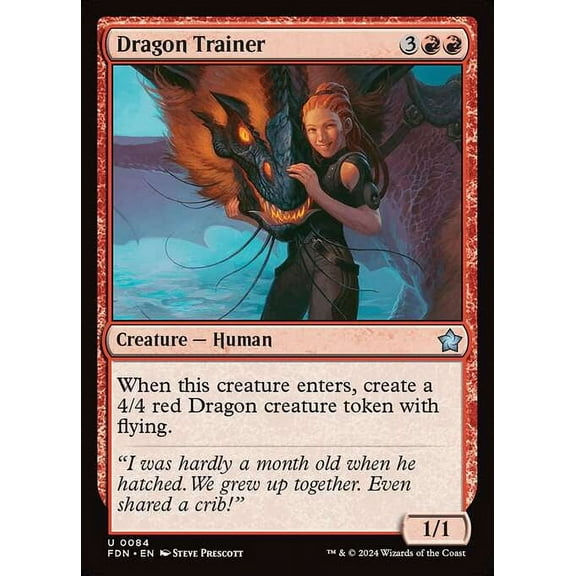 MtG Foundations Uncommon Dragon Trainer (FOIL) #84