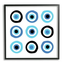 Stupell Industries Traditional Art Deco Evil Eyes Symbolic Spiral Amulets,12 x 12, Design by Martina Pavlova
