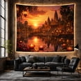 thumbnail image 6 of Golden Temple With Sunset Reflection, Serene Japanese Inspired Style for Nature Lovers, Landscape Wall Art, Housewarming Gift Tapestry Wall Hanging for Living Room and Study Room, 6 of 7