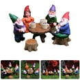 thumbnail image 2 of Juego de estatuas de gnomo de jardín enano, figura de gnomo de jardín de hadas, adornos de césped para exteriores para amantes de los gnomos, decoración de jardín, 2 of 5