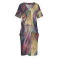 thumbnail image 4 of Vestido holgado con bolsillos Revelación del Orgullo Vestidos de mujer Ropa de verano Mono de verano para mujer, 4 of 7