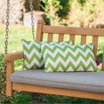 thumbnail image 3 of Noble House Marisol Chevron Coussin à Jeter Rectangulaire en Vert (Lot de 2), 3 of 15