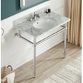 thumbnail image 2 of Swcorp CS-FGC004-BN 34.5 in. Verona Console Sink in Brushed Nickel with Carrara White Counter Top, 2 of 8