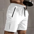 thumbnail image 5 of USNSM Men's 7" Athletic Running Shorts Lightweight Quick Dry Loose Comfort Breathable Gym Workout Shorts with Zipper Pockets White XXL, 5 of 9