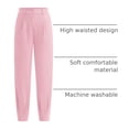 thumbnail image 4 of Pantalones PRETTYGARDEN 2025 de tiro alto, largo al tobillo, rosa XS, 4 of 9