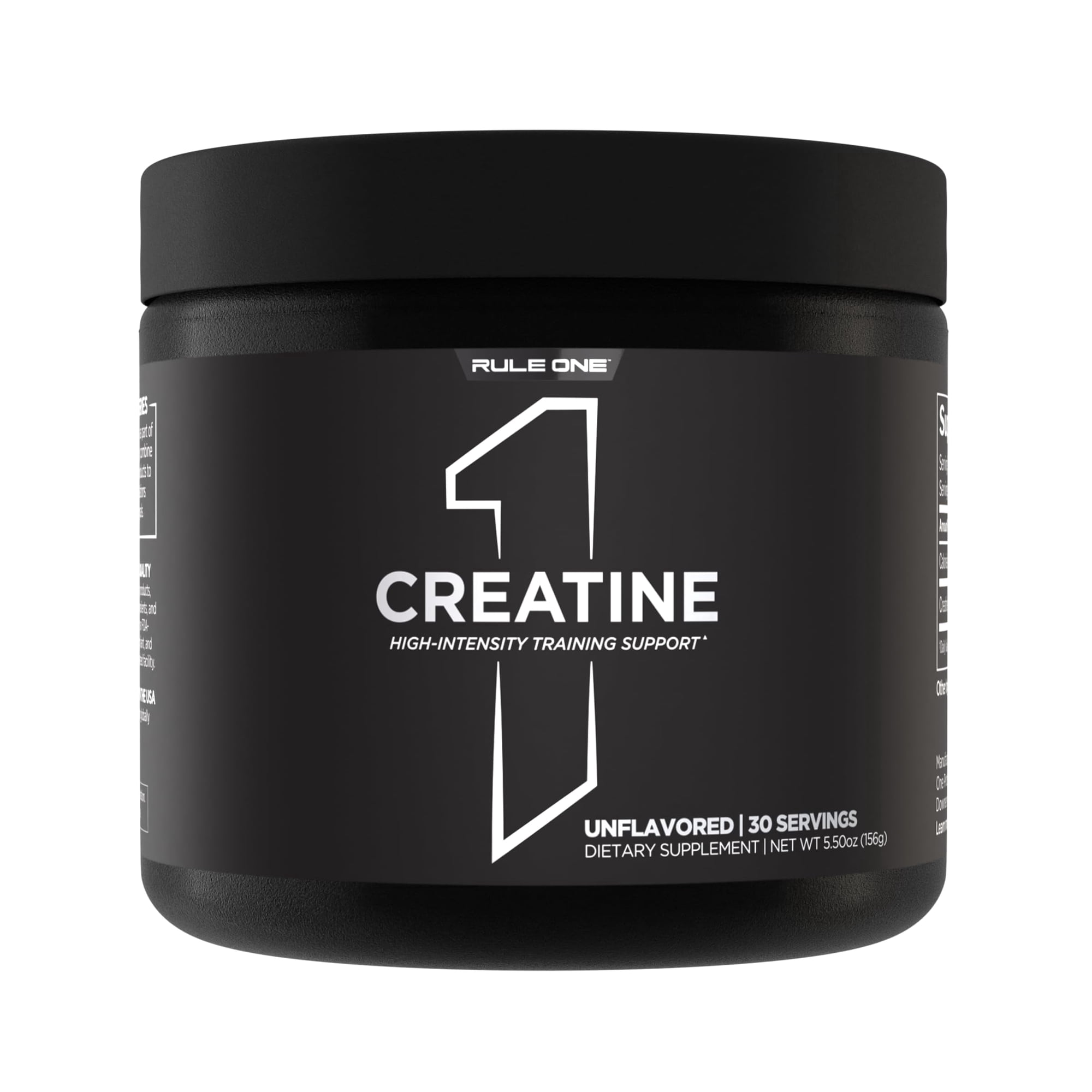 Rule 1 Proteins Creatine Powder – Pure Micronized Creatine Monohydrate for High-Intensity Exercise and Lean Body Mass Support, Flavored and Unflavored (30 Servings, Unflavored)