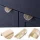 thumbnail image 2 of 4pcs Leaf Shape Cabinet Pulls Brass Gold Furniture Handles Kitchen Door Drawer Pull Knobs, 2 of 4