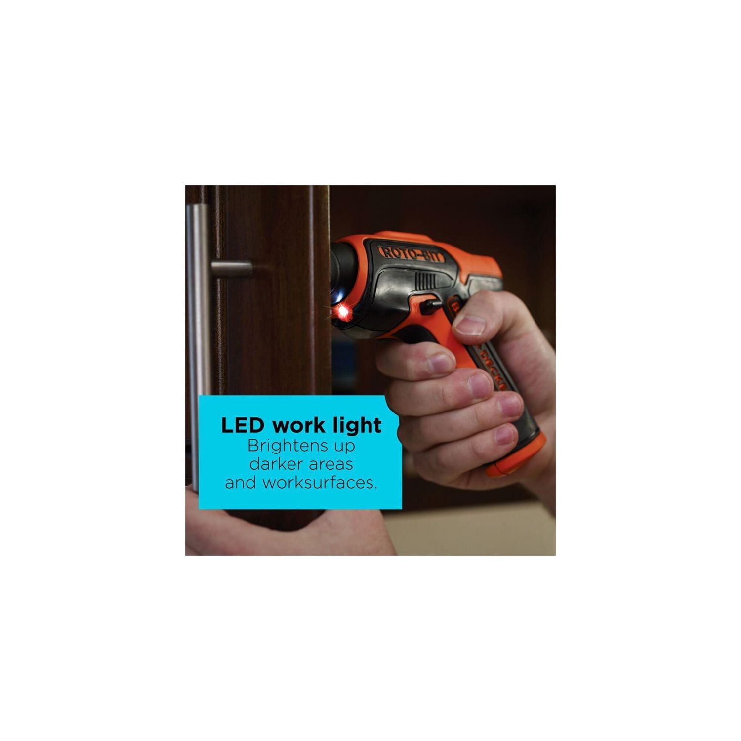 Tournevis sans fil 4V MAX* avec rangement des embouts Black + Decker