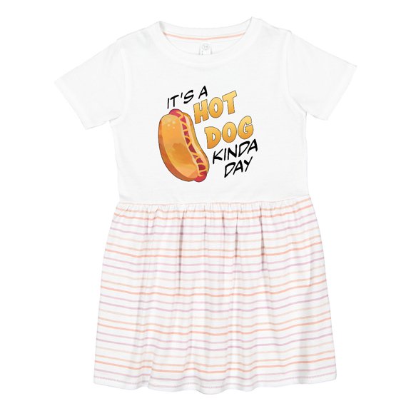 Inktastic It's a Hot Dog Kinda Day Girls Toddler Dress