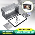 thumbnail image 1 of 2 Din Universal Car Stereo DVD Radio Fascia Dash Panel Mount Trim Frame Kit, 1 of 10