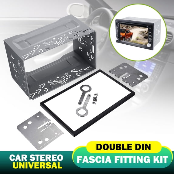 2 Din Universal Car Stereo DVD Radio Fascia Dash Panel Mount Trim Frame Kit