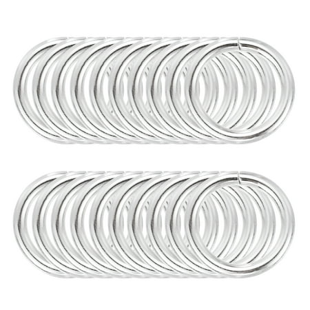Uxcell 60 Pcs Metal Hoop Rings for Craft 0.8 Inch Floral Wreath Macrame Hoops Dream Catcher Rings for DIY Crafts Macrame Plant Hangers, Silver