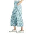 thumbnail image 3 of Charter Club Womens Floral Cropped Wide-Leg Pants Teal Combo L, 3 of 4
