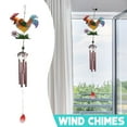 thumbnail image 5 of Metal Rooster Wind Chimes Metal Chicken Crafts Painted Decorative Bell Pendants As Show, 5 of 5