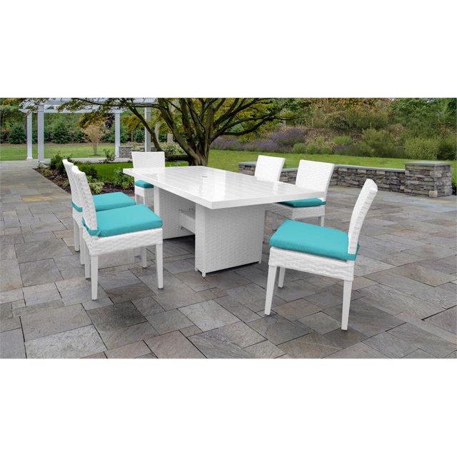 Table de Salle à Manger Rectangulaire avec 6 Chaises Sans Bras Monaco