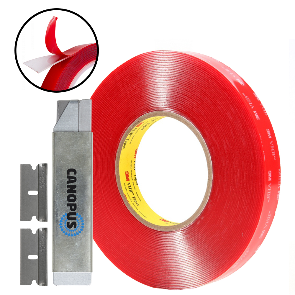 Adhesives and Tapes 3M VHB RP25 Tape Roll 1.25 in Gray Double Sided Tape with Acrylic Adhesive x 15 ft
