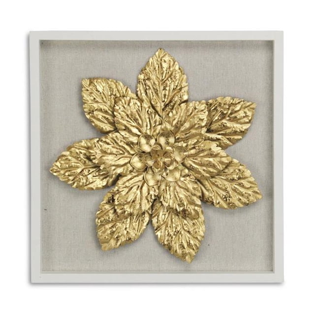 Cheungs 5440 Fleur Dorée avec Cadre Blanc