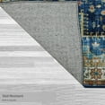 thumbnail image 3 of Washable Skid-Resistant Runner Rug Geometric Blue Multi 24" x 72", 3 of 9