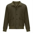 thumbnail image 6 of JXMVOJ Mens Washed Cotton Military Jacket Long Sleeve Hoodless Casual Outwear, 6 of 7