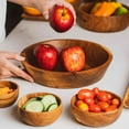 thumbnail image 3 of Straight Side Teak Wood Bowl - Jumbo 2-Pack, 3 of 5