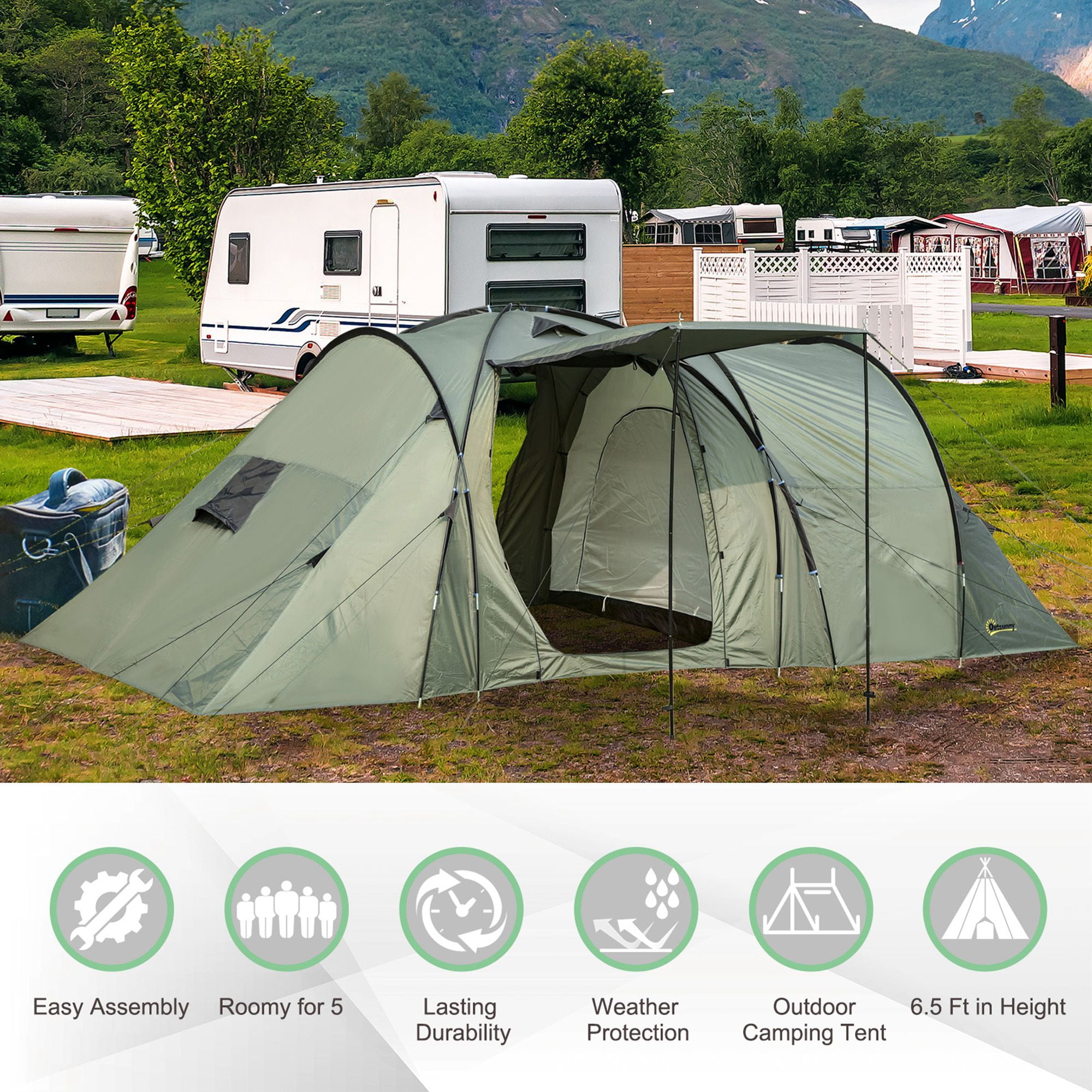 Ul Li B Features B Br Li Li Individual Space For Added Privacy And Create Separate Living And Sleeping Spaces Br Li Li Ideal For Couples Camping Family Hiking Roomy For Up To 5 Adults Br Li Li Curtains Can Be Removed For An Open Living