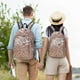 thumbnail image 4 of Balery Leopard Brown Mochila Clásica Impresa Básica para Viaje, Mochila Escolar Resistente al Agua, Mochila de Lona con Correas Ajustables-Small, 4 of 5