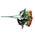 thumbnail image 3 of Ramo de rosas artificiales simulación floral decoración oficina en casa plástico falso flor rosa, naranja rojo 2 piezas Sweethay HA8203-09B, 3 of 6