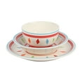 thumbnail image 6 of Gibson Home 134292.12R Heidy Hand Painted Durastone Dinnerware Set, Red - 12 Piece, 6 of 6