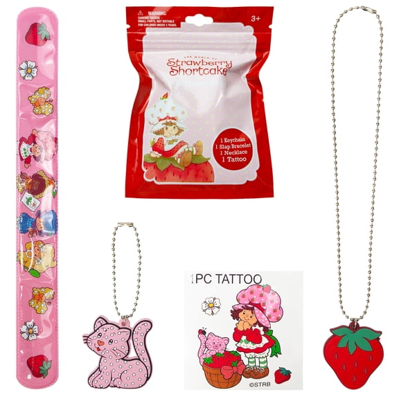 Delightful 4 Piece Strawberry Shortcake Surprise Bag for Party Favors