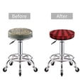 thumbnail image 5 of Haiem Buffalo Plaid Red Black Cushion Round Bar Chair Seat Cover Bar Chair Cushion Covers Elastic Washable Bar Chair Cover,Protects from Scratches and Stains-13 inch, 5 of 7