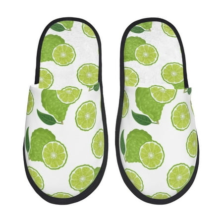 

Slippers for Women Men Cute Forest Green Limes Warm Womens Mens House Shoes Bedroom Slippers Fuzzy Memory Foam Slippers Winter House Indoor Shoes Aesthetic Dorm Slippers