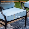 thumbnail image 4 of Sophia&William 9 Seat Patio Furniture Set Outdoor Metal Conversation Set with Ottomans & 2 Rocking Chairs & 2 Fixed Chair & 5.75" Thickened Cushions, Blue, 4 of 7