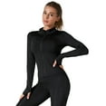 thumbnail image 2 of Valcatch Women's Workout Quick Dry Jacket Lightweight Zip Up Yoga Jacket Cropped Athletic Slim Fit Tops, 2 of 6