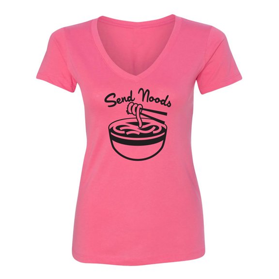 Send Noods Womens V-Neck T-Shirt