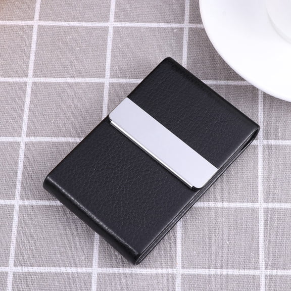 GOOHOCHY  Wallet for Men PU Business Holder Leather Card Box Fashionable Unisex