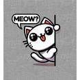 thumbnail image 4 of Chibi White Cat Youth Heather Gray Crew Neck Short Sleeve Tee-Medium, 4 of 4