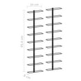 thumbnail image 2 of vidaXL Wall Wine Rack Wall Mounted Bottle Holder Storage Organizer for Pantry, 2 of 5