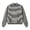 #01-Grey, variant on Women's Checkered Bomber Jacket Full Zip Up Casual Coat with Ribbed Cuffs Lightweight Streetwear Outerwear